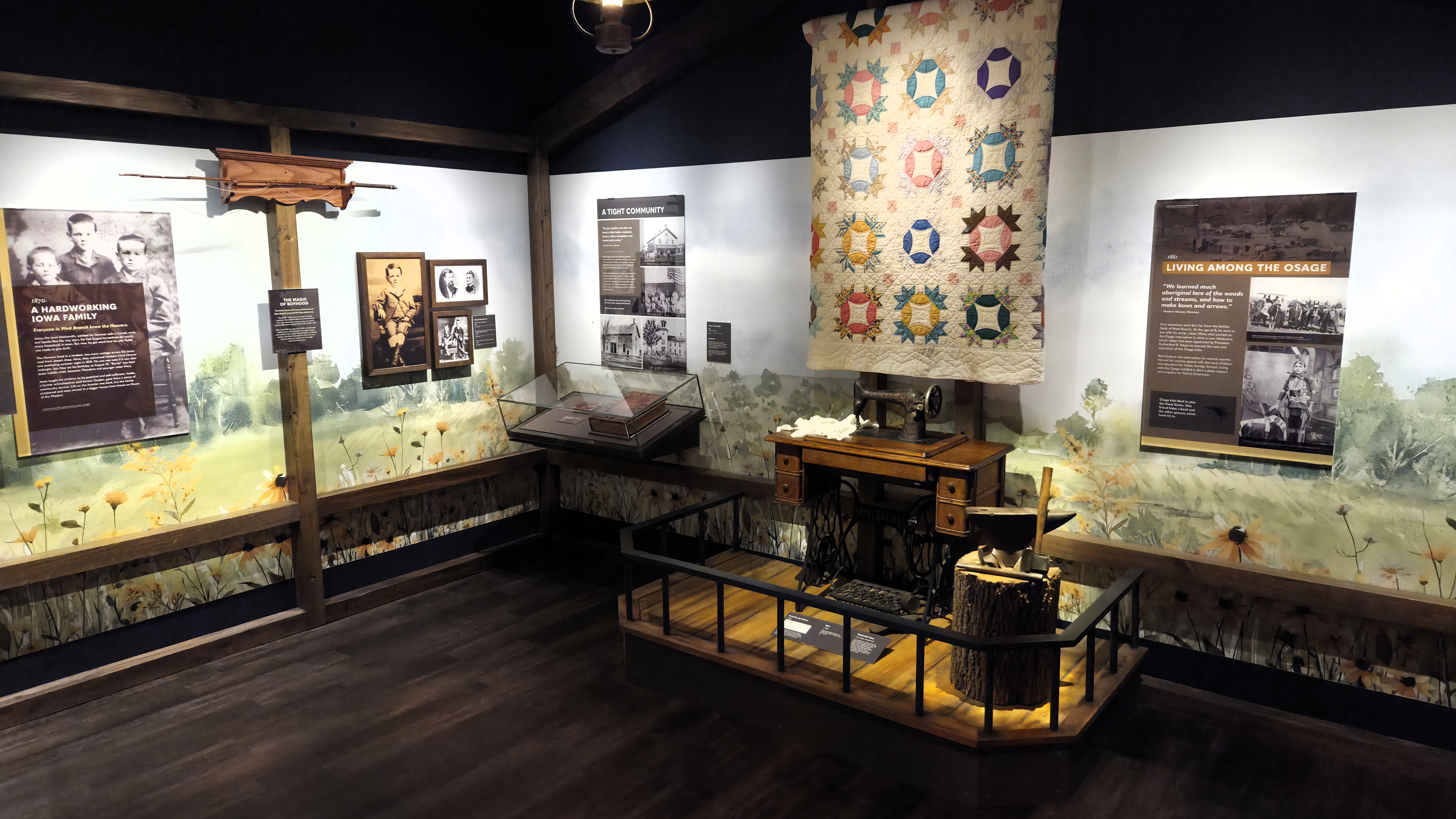 The "Meet Bert and Lou Hoover" gallery in the Herbert Hoover Presidential Library and Museum.