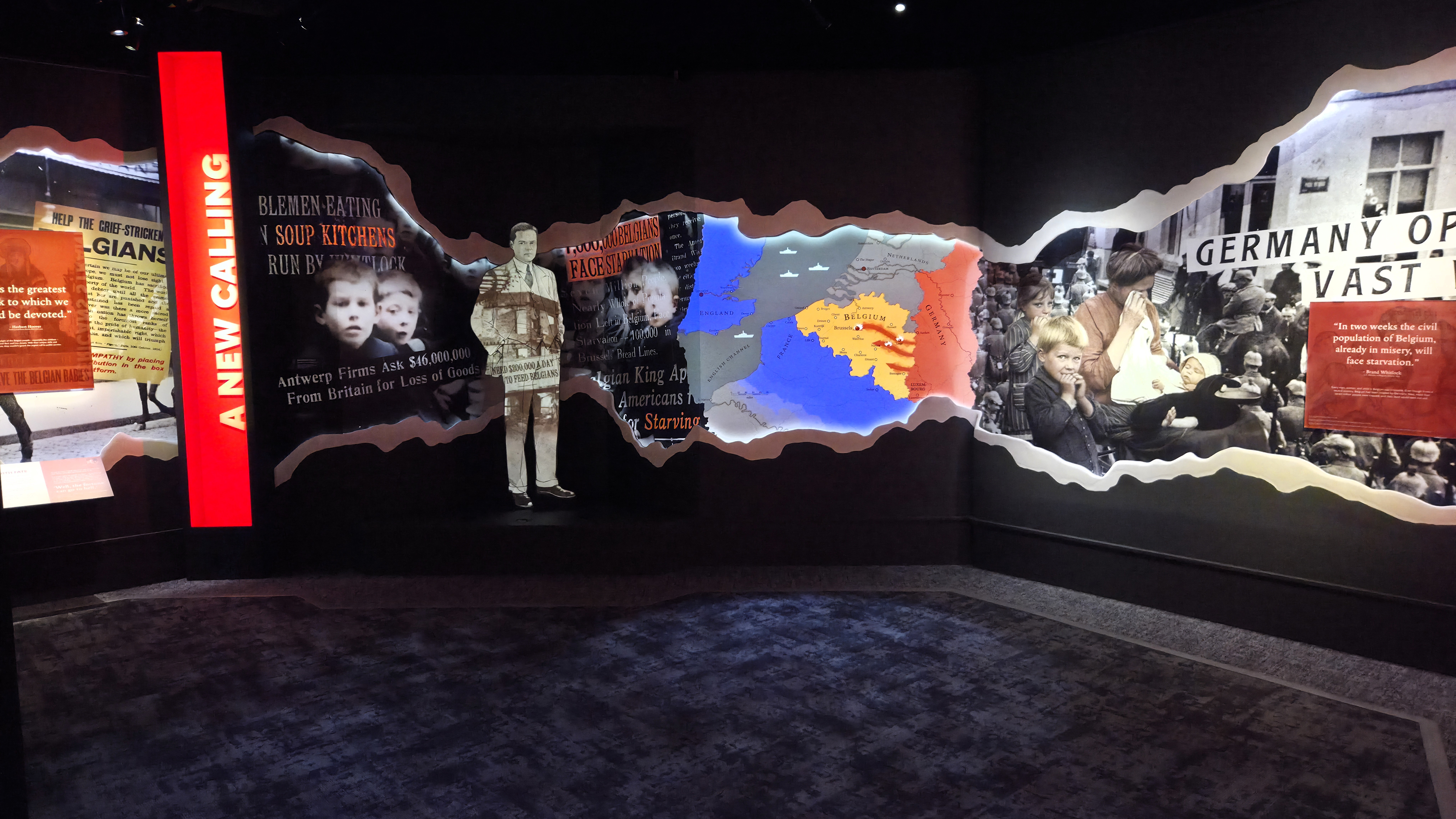 The "A New Calling" gallery in the Herbert Hoover Presidential Library and Museum.